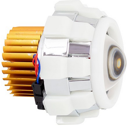[FOB-3216-1485] FOCO P/MOTOCICLETA OJO ANGEL TRICOLORES IR-TT03II ROJO-BLANCO-AZUL 12-80V 20W 6000K 2500LM