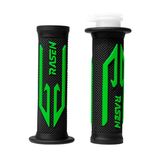 [RS-PUN-10020GN] PUÑO DE CAUCHO TIPO TRIBAL NEGRO CON FRANJAS (VERDE)