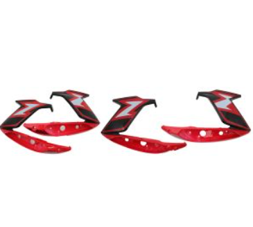 [CLJ-020] CUBIERTAS LATERALES DER/IZQ  NEGRO ROJO IT 125-Z 19-22