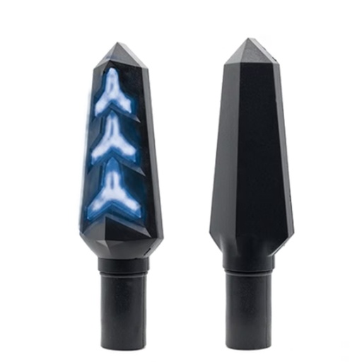 [OK-DIR-A007] DIRECCIONAL LED SECUENCIAL TIPO RAYO AMAR-AZUL UNIVERSAL