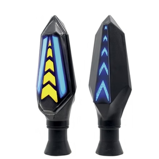[OK-DIR-A010] DIRECCIONAL LED SECUENCIAL BI-COLOR TIPO FLECHA AMAR-AZUL UNIVERSAL