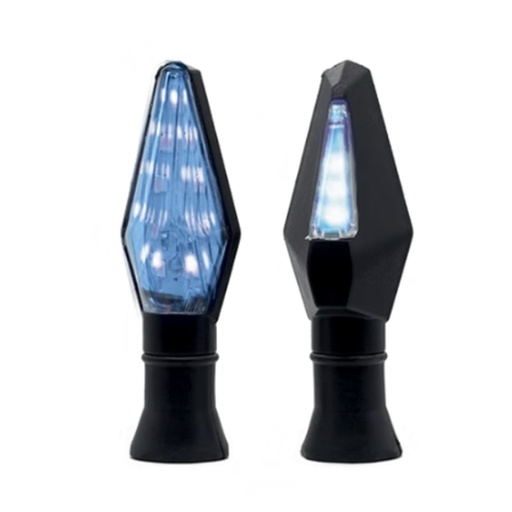 [OK-DIR-A019] DIRECCIONAL LED DUO TIPO ROMBO AZUL UNIVERSAL