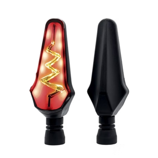 [OK-DIR-A023] DIRECCIONAL LED SECUENCIAL TIPO RAYO AMAR-ROJO UNIVERSAL