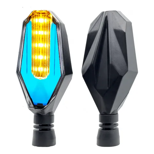 [OK-DIR-A042] DIRECCIONAL LED SECUENCIAL TIPO CAPARAZON AMAR-AZUL UNIVERSAL