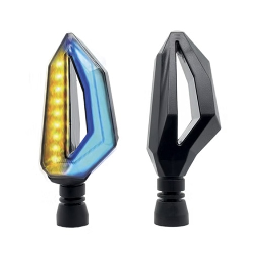 [OK-DIR-A044] DIRECCIONAL LED SECUENCIAL TIPO ALETA AMAR-AZUL UNIVERSAL