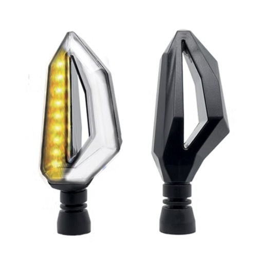 [OK-DIR-A045] DIRECCIONAL LED SECUENCIAL TIPO ALETA AMAR-BLANCO UNIVERSAL