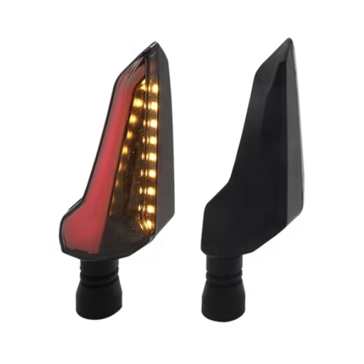 [OK-DIR-A051] DIRECCIONAL LED SECUENCIAL TIPO ALA AMAR-ROJO UNIVERSAL