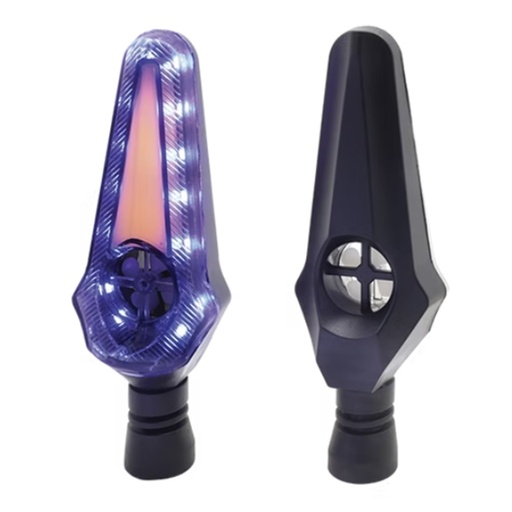 [OK-DIR-A058] DIRECCIONAL LED SECUENCIAL TIPO HELICE AMAR-AZUL UNIVERSAL