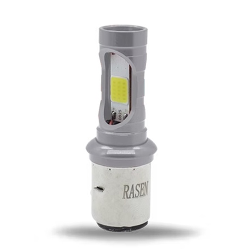 [OK-FOC-A014] FOCO DE FARO LED MEDIA VUELTA CON DOS COLORES AMAR-BLANCO CARCASA PLATA