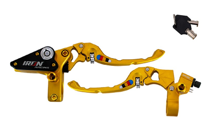 [BOM-1302-0725D] KIT BOMBA FRENO C/SEGURO Y MANIJA DECORATIVA UNIVERSAL IR-S8 DORADO