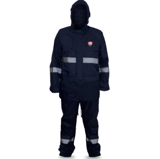 [DZ1005A-M] IMPERMEABLE 2PZAS ALTA VISIB AZUL  T-M