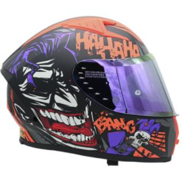 [CAS-CER-H006-L] CASCO PARA MOTOCICLISTA CERRADO HALF CERTIFICADO ECE-22.06 MATE VISOR REVO ESPEJO LENTE HUMO PINLOCK SORPRISE TALLA L