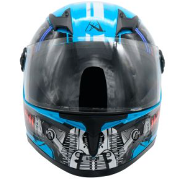 [CAS-INF-A006-L] CASCO PARA MOTOCICLISTA INFANTIL CERRADO BUMBLE POCKET SPEED A-HELMET® CERTIFICADO DOT AZUL BRILLANTE VISOR TRANSPARENTE TALLA L