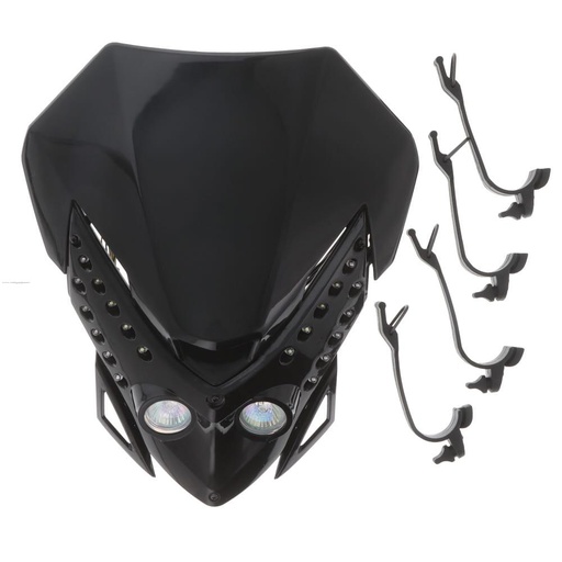 [4216-1043] MICA PARABRISAS UNIVERSAL ENDURO C/DIRECCIONALES LED TAIWAN