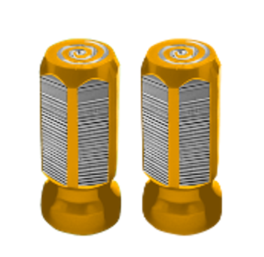 [RS-GRL-12044GD] TAPÓN DECORATIVO PARA VÁLVULA EN FORMA DE PRISMA  (DORADO)