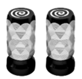 [RS-GRL-12045BK] TAPÓN DECORATIVO PARA VÁLVULA EN FORMA DE DIAMANTE  (NEGRO)