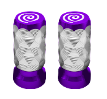 [RS-GRL-12045PR] TAPÓN DECORATIVO PARA VÁLVULA EN FORMA DE DIAMANTE  (PÚRPURA)