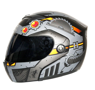 [CAS-7101-6326C] CASCO ABATIBLE IRON RACING IR108II DOT MICA AHUMADA ROJO STEAM L