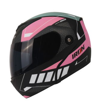 [CAS-7101-6376B] CASCO ABATIBLE IRON RACING IR108II DOT MICA AHUMADA BOOMERANG ROSA M