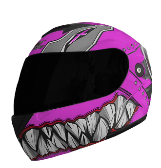 [CAS-7101-6396C] CASCO ABATIBLE IRON RACING IR108II DOT MICA AHUMADA MONSTER VIOLETA M