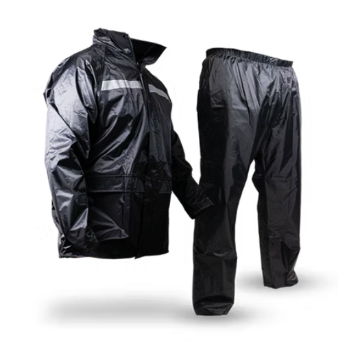 [RS-TEX-18301XXXXL] IMPERMEABLE 2 PZAS CON TIRA REFLEJANTE BLANCO (XXXXL),