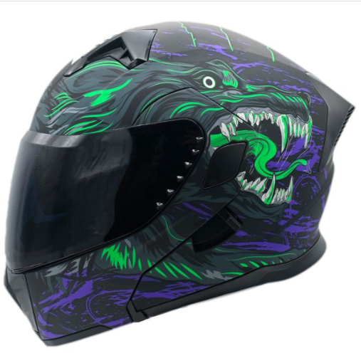 [CAS-ABA-H008-XL] CASCO ABATIBLE FORCE BLACK-NEON CERTIFICADO DOT FORCE BLACK-NEON TALLA XL