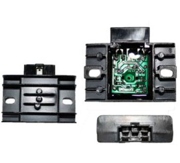 [REG-013A] REGULADOR 5 PUNTAS TRANSPARENTE INDICADOR LED 12 VCC YBR-125 / FZ-16