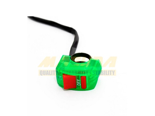 [BOT-3242-5001T] APAGADOR UNIVERSAL CON 2 CABLES DE MOTOCICLETA MSD0021 NARANJA