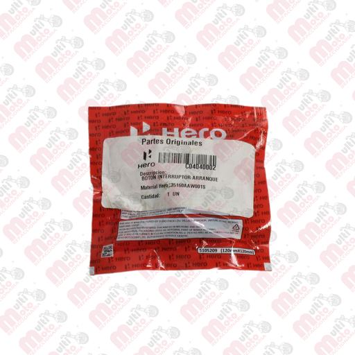 [C04040002] BOTON INTERRUPTOR ARRANQUE DASH 125