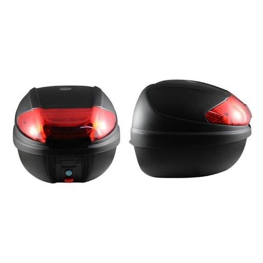 [CJA-HF803] CAJA PORTA-EQUIPAJE MOTONETAS Y MOTOS DE TRABAJO / CAPACIDAD 30 l - ANCHO 41
cm  / ALTO 40 cm  / FONDO: 30 cm  / DESMONTABLE / REFLEJANTE / CARGA: 3.5 kg