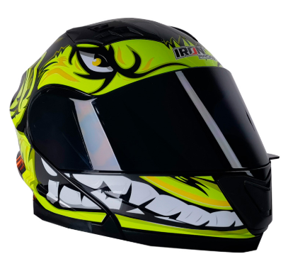 [CAS-7101-6781B] CASCO ABATIBLE IRON RACING DOT IR-190 KING BEAST LED BI-COLOR AMARILLO M