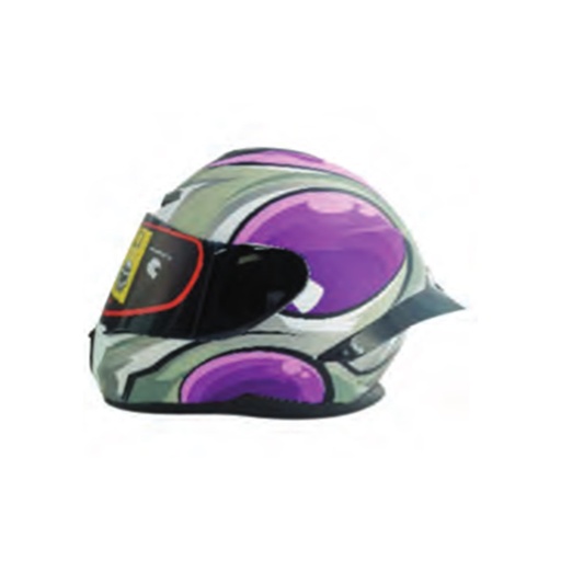 [CAS-CER-10002L] CASCO CERRADO MORADO CON GRIS Y BLANCO (L)