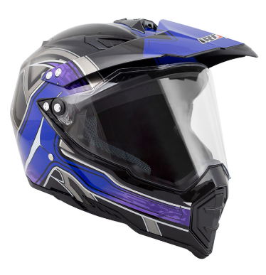 [CAS-7101-1651C-P] CASCO CROSS IRON RACING-K13 DOT AZUL TALLA L