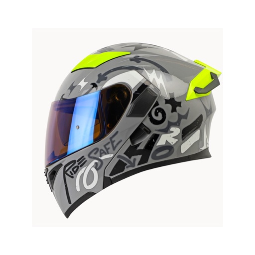 [H3400EVYEGR-L] CASCO HRO 3400 EVO YEAH ABATIBLE GRIS (L)