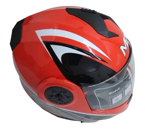 [AC1B-J111-002-P] CASCO MEK MK759 ABATIBLE RACER 52 SPORT ROJO/GRIS Brillante