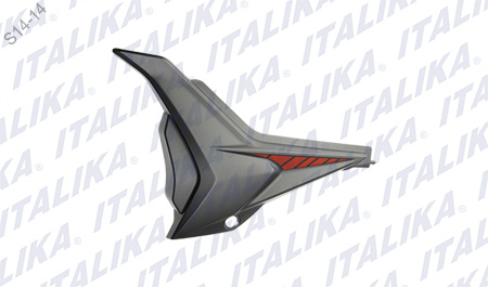 [F13011047] CUBIERTA LAT IZQ NEGRO NARANJA 150Z