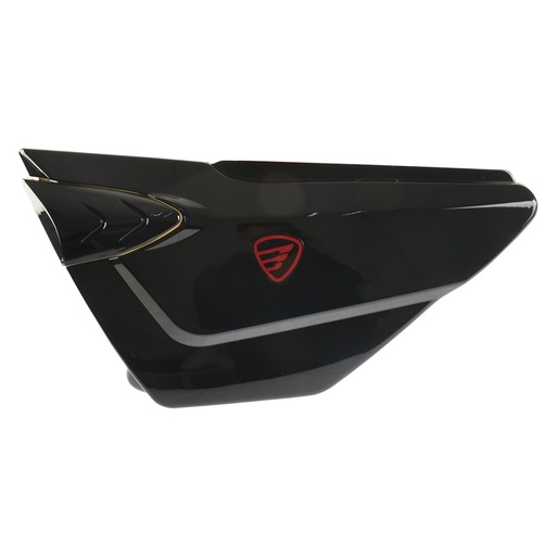 [F13012715] CUBIERTA LAT IZQ NEGRO ROJO DT150 CLASICA