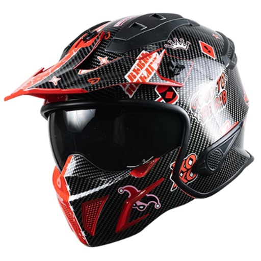 [7502305897574] DC CASCO ROCK-O HARLEY QUINN ROJO S