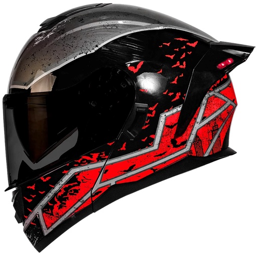 [7502305896393] DC CASCO ZERO BATMAN ROJO L