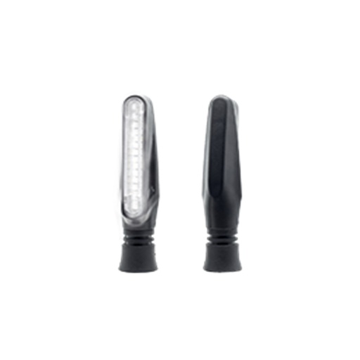 [RS-DIR-0015Y-W] DIRECCIONAL LED DUO SECUENCIAL TIPO PLUMA AMAR-BLANCO UNIVERSAL