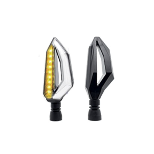 [RS-DIR-0033Y-W] DIRECCIONAL LED SECUENCIAL TIPO ALETA UNIVERSAL (AMARILLO-BLANCO)