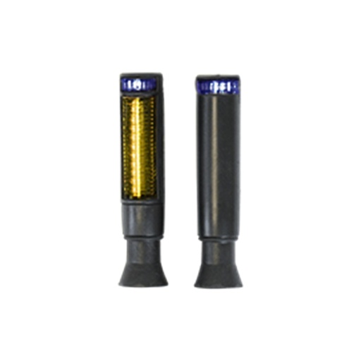 [RS-DIR-0031BU-Y] DIRECCIONAL LED SECUENCIAL TIPO BARRIL UNIVERSAL (AZUL-AMARILLO)