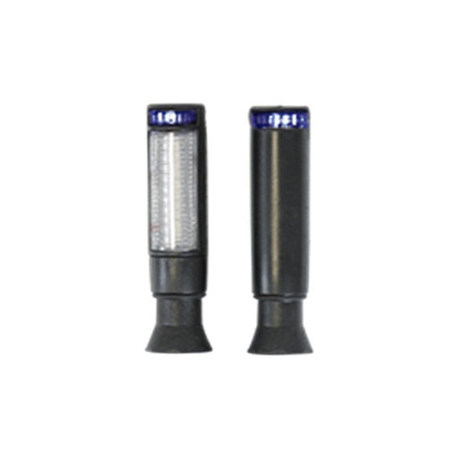 [RS-DIR-0031BU-W] DIRECCIONAL LED SECUENCIAL TIPO BARRIL UNIVERSAL (AZUL-BLANCO)