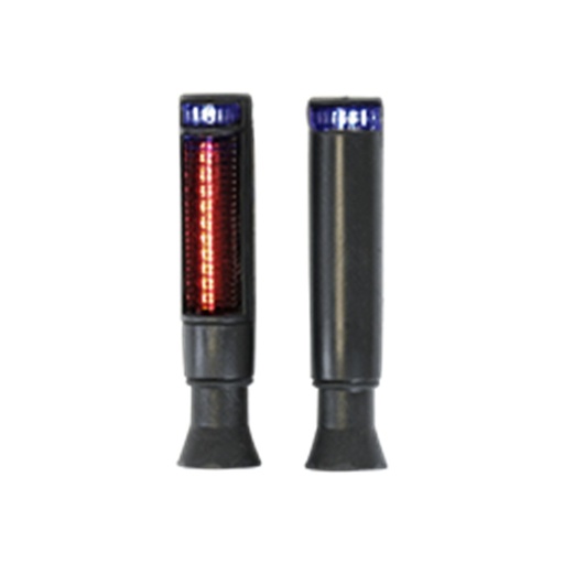 [RS-DIR-0031BU-R] DIRECCIONAL LED SECUENCIAL TIPO BARRIL UNIVERSAL (AZUL-ROJO)
