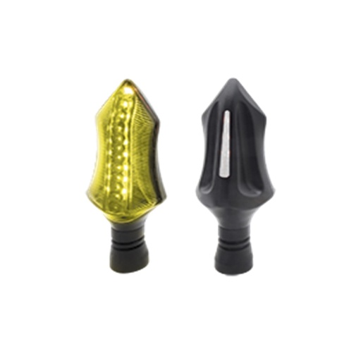 [RS-DIR-0049Y-W] DIRECCIONAL LED SECUENCIAL TIPO DEPORTIVA UNIVERSAL (AMARILLO-BLANCO)