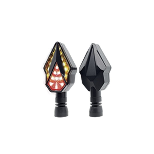 [RS-DIR-0020Y-R] DIRECCIONAL LED SECUENCIAL TIPO DIAMANTE UNIVERSAL (AMARILLO-ROJO)