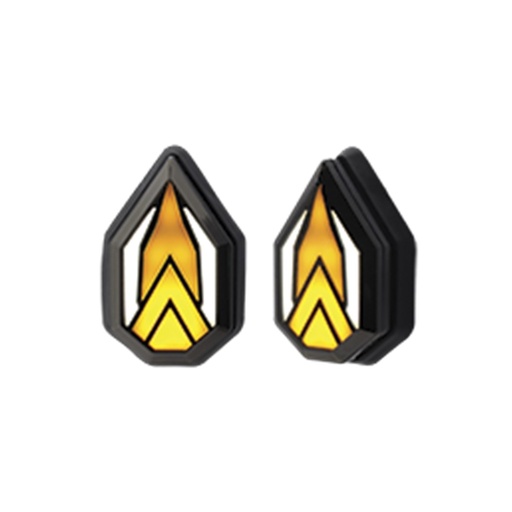 [RS-DIR-0028Y-W] DIRECCIONAL LED SECUENCIAL TIPO DOBLE FLECHA UNIVERSAL (AMARILLO-BLANCO)