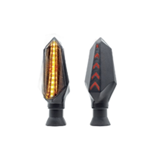 [RS-DIR-0018Y-R] DIRECCIONAL LED SECUENCIAL TIPO FLECHA UNIVERSAL (AMARILLO-ROJO)