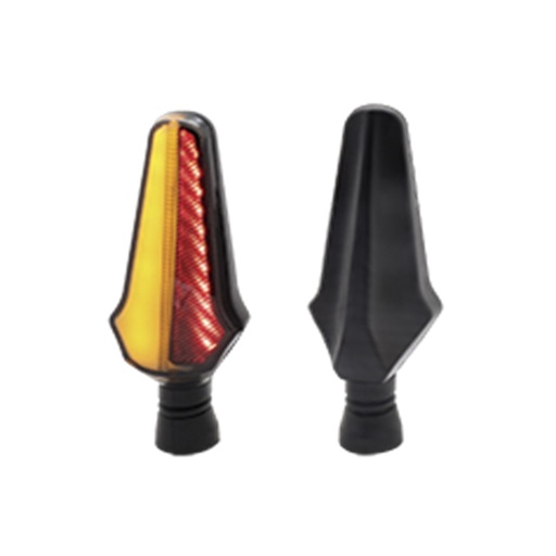 [RS-DIR-0035Y-R] DIRECCIONAL LED SECUENCIAL TIPO RAYAS UNIVERSAL (AMARILLO-ROJO)
