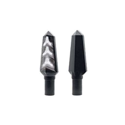 [RS-DIR-0004Y-W] DIRECCIONAL LED SECUENCIAL TIPO RAYO UNIVERSAL (AMARILLO-BLANCO)